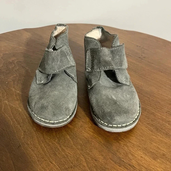 Toddler boys wide width gray suede boot size Eur 24 US T8 - Picture 3 of 5